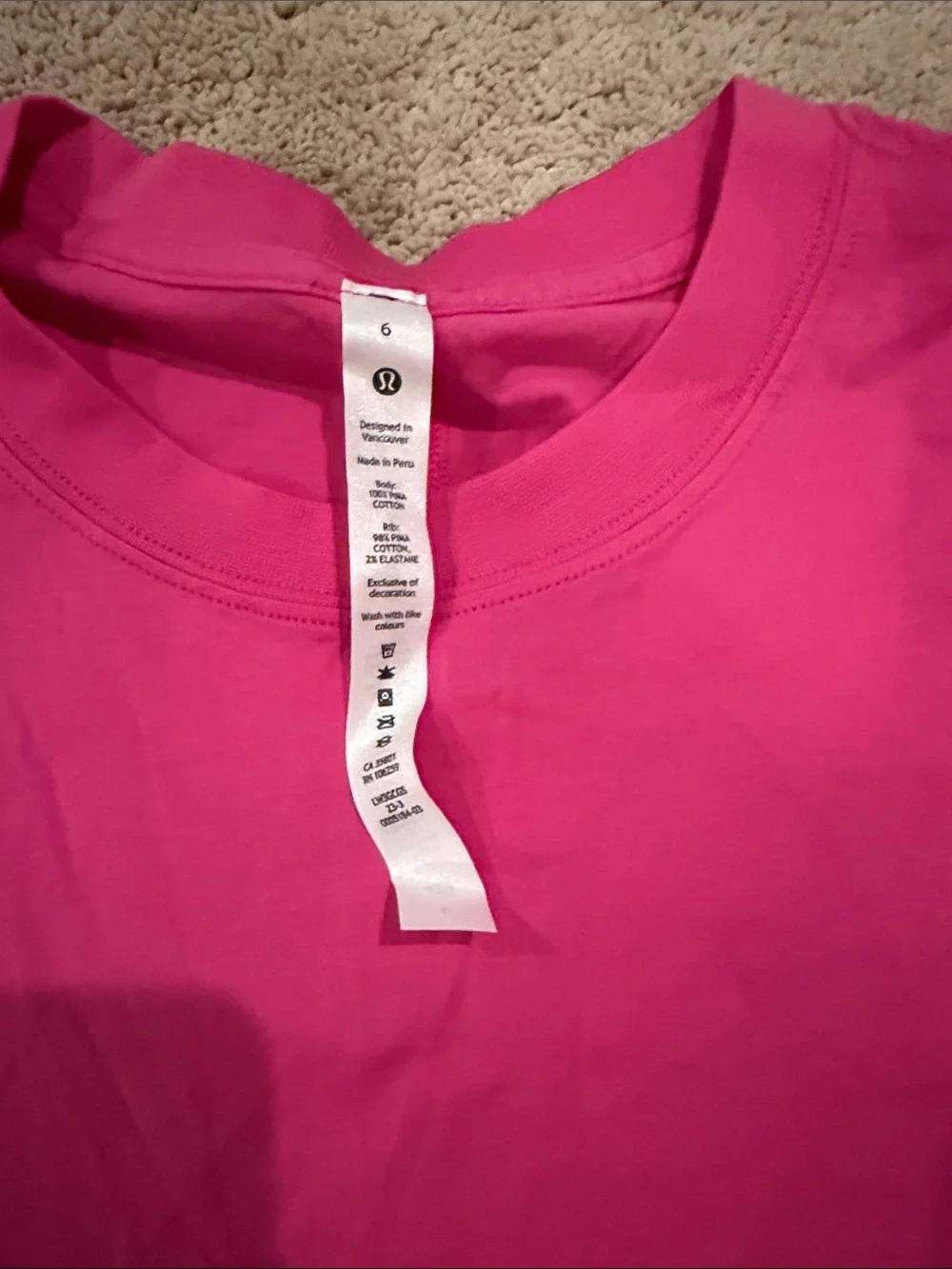 NWT lululemon athletica All Yours Cropped Crewneck Tee - Sonic Pink